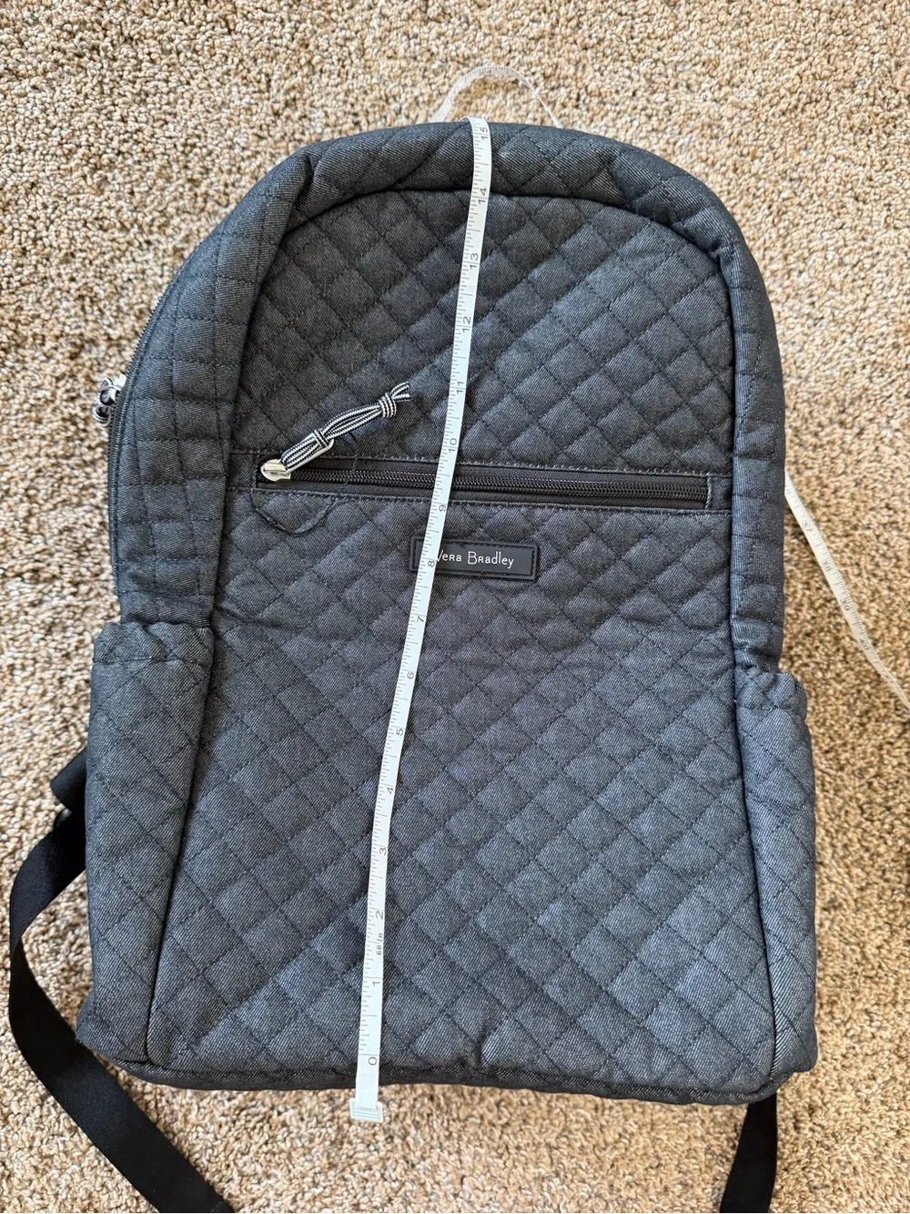 VERA BRADLEY Quilted Backpack in Denim Navy